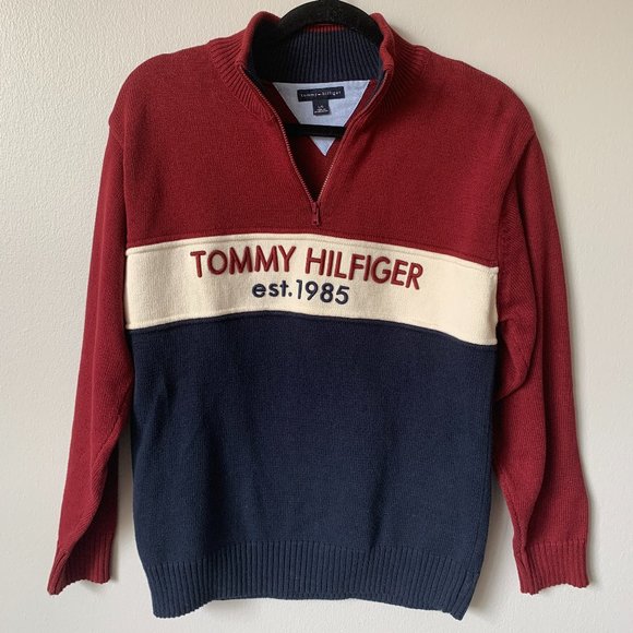 🇲🇨 Tommy Hilfiger Quarter Zip Sweater - Picture 1 of 5
